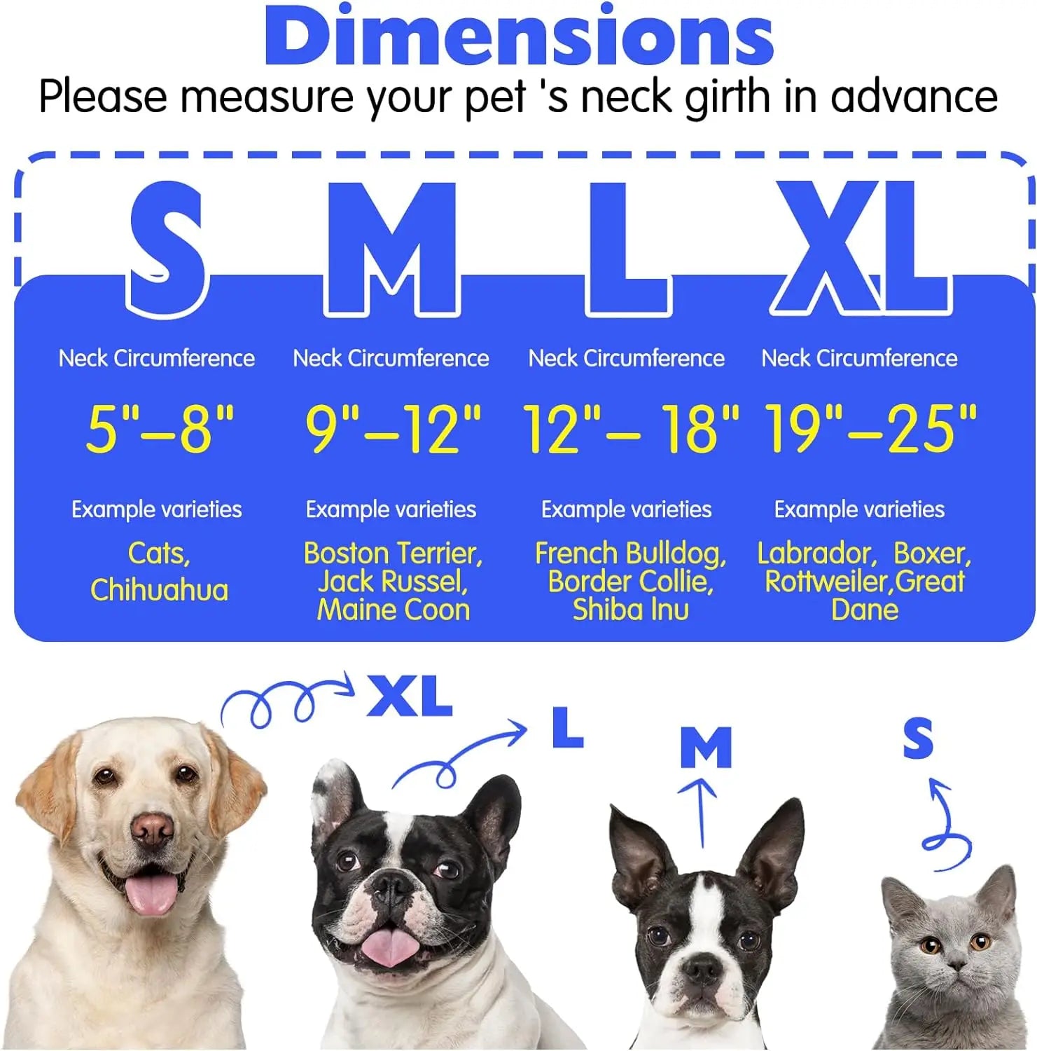 Soft Inflatable Dog Collar Elizabeth Cone Alternative, Post-Surgery Recovery Donut for Small to Large Dogs, Stops Licking Wounds