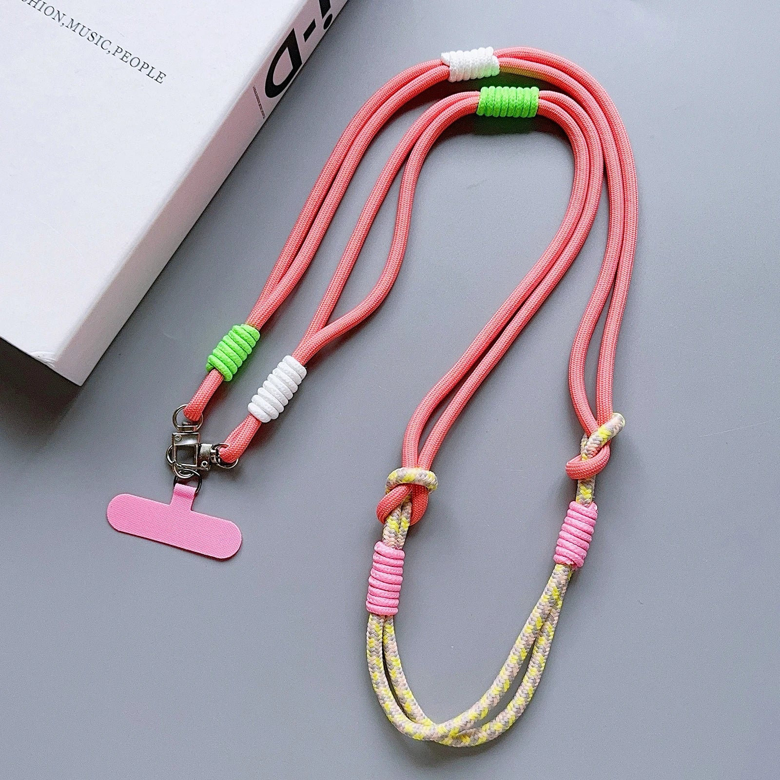 Personalized Trend Double Color Mobile Phone Universal Lanyard Diagonal Span Long Rope Shoulder Strap Rope Fashion Safety Rope