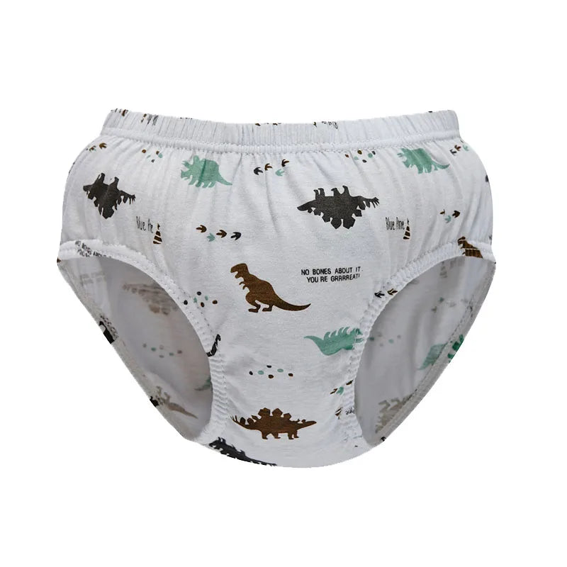 Exquisite Box Package Boys Underwear Soft Breathable Cotton Briefs For Boys Cartoon Dinosaur Kids Panties Knickers Multipack