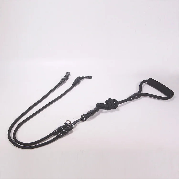3 Way Dog Leashes for Walking 2/3/4 Dogs Pets Nylon Braided Rope No Tangle Dog Leashes for Small Dogs Dual Three Dogs Leash