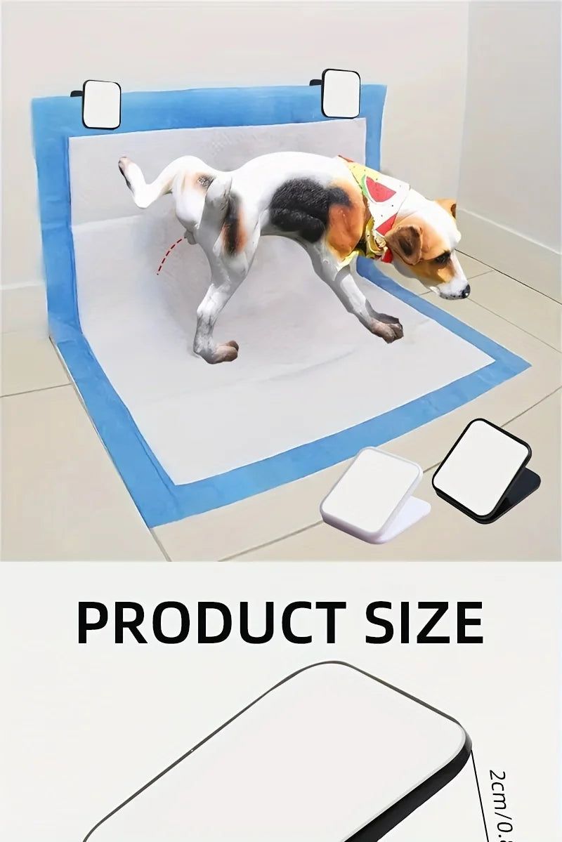 3 Pcs Wall-Mounted Dog Pee Pad Clip Holder - Stickable Plastic Material for Pet Cleaning - Uncharged, Suitable for Dogs