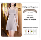 Silk Satin Halter Dress Spring Summer Sleeveless Base Vest Skirt Irregular Inner Wear Women's Clothing Dress Style
