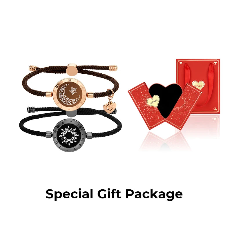Totwoo Romantic Couple Gift Smart Bluetooth Bracelets with Vibration Reminder for iOS Android Long Distance