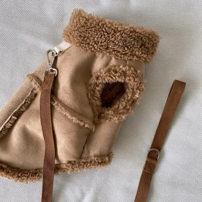 Pet Autumn And Winter Clothing Classic Solid Dog Vests Fleece Warm Pet Dog Clothes For Small Medium Dogs Jackets Puppy Clothing