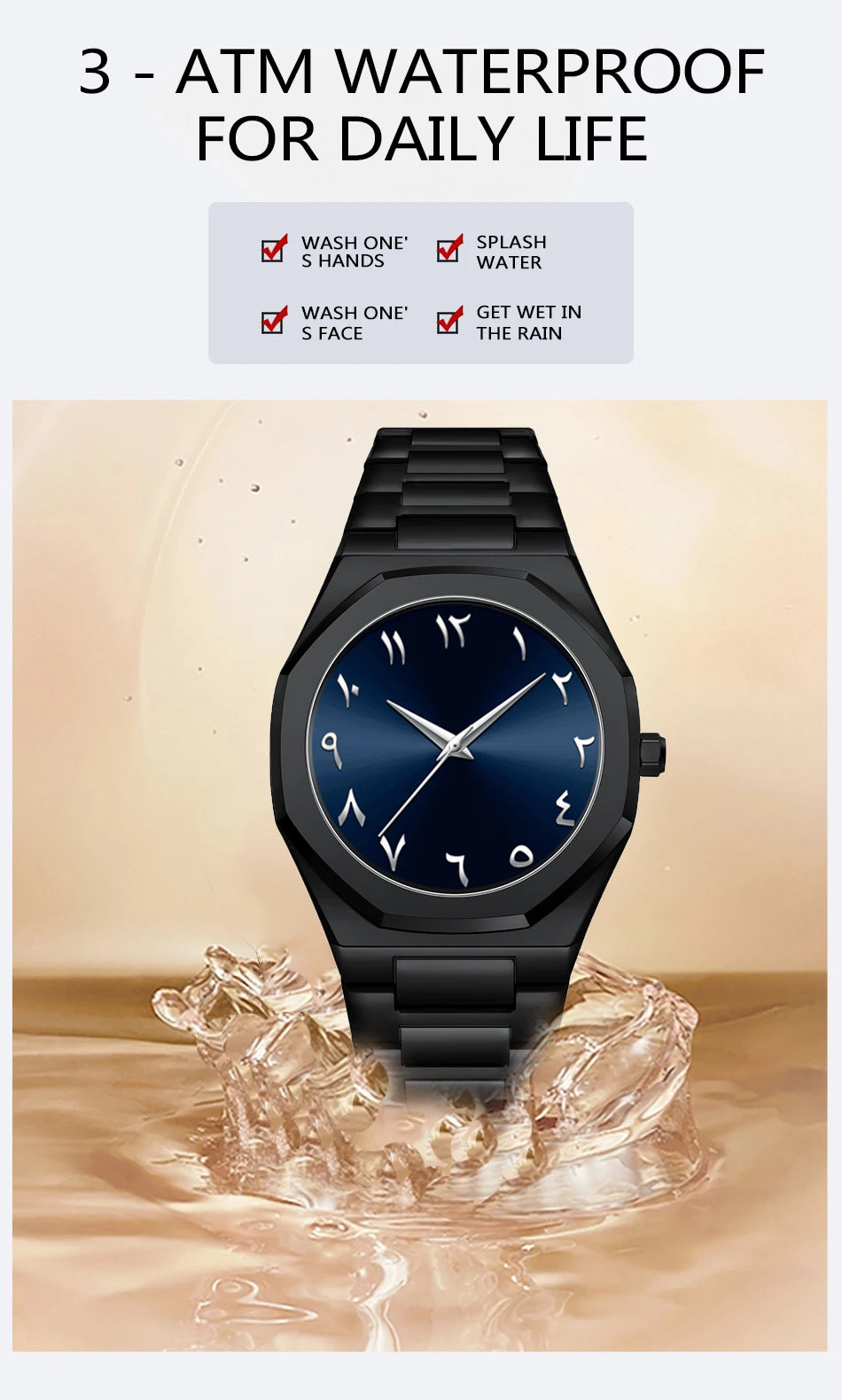Modern Minimalist Personality Creative All-black Men's Watch Arabic Digital Sports Leisure Quartz Watch Unique Design Watch 2025