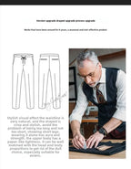WhiteJeans Men's High-End European Style Jeans Lightweight Luxury Trendy Long Pants Business Casual Pants For Spring 2024