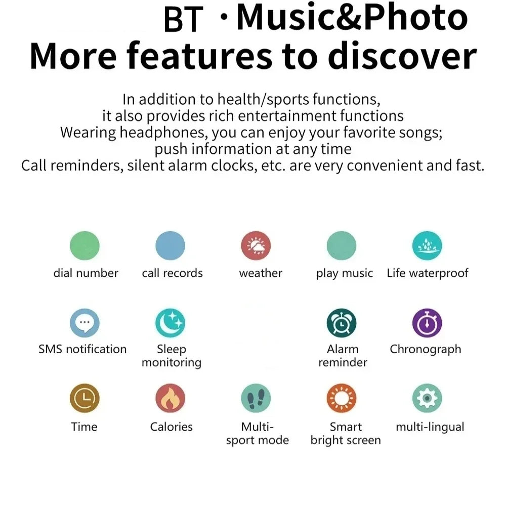 LAXASFIT 2025 New Smartwatch For Men Android IOS 1.73" Screen Bluetooth Call Blood Oxygen Pressure Monitoring Smart Watch Women