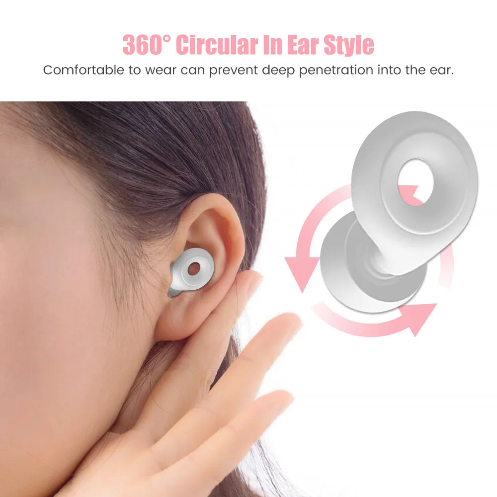 Silicone Ring Sleep Soundproof Earplugs Anti Noise Reduction 5 dB Noise Ring Earplug Mute Earplugs Adjustable Earphone Mute Tool