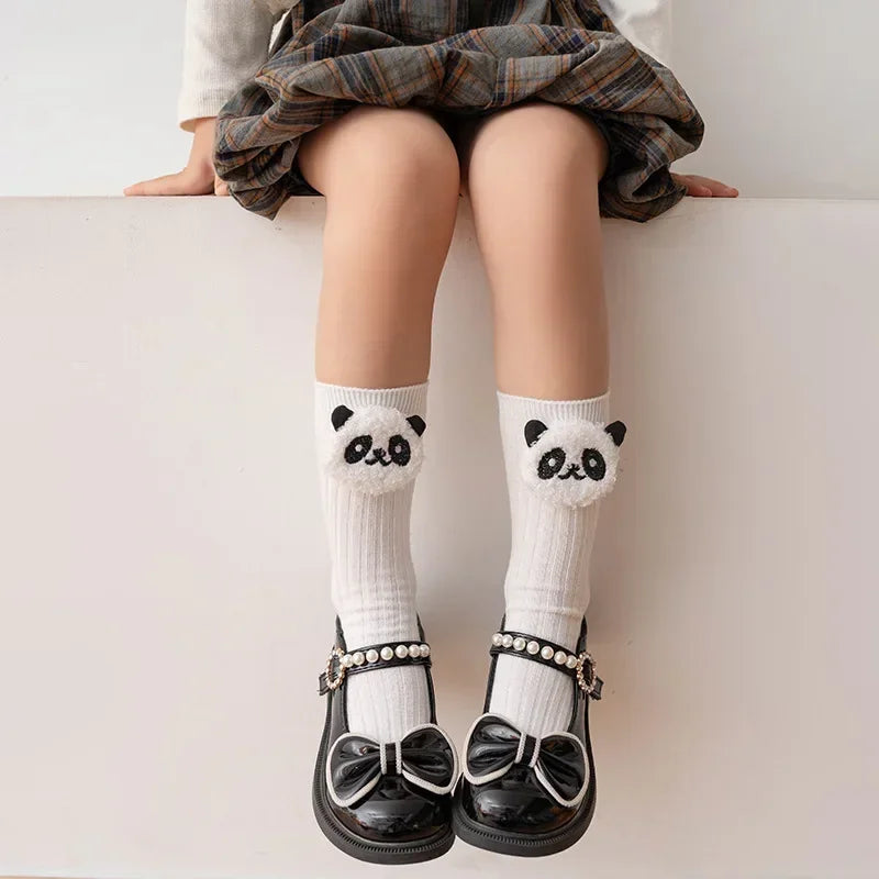 Kuromi Melody Cinnamoroll Kitty Cat Sanrio Socks for Children's Girls Cartoon Kawaii Korean Style Mid-Tube Trendy Student Socks