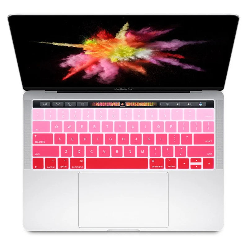 US Version English Language Silicone Keyboard Cover Skin For MacBook Pro 13 15 Retina TouchBar A1989 A1990 A2159 A1706 A1707