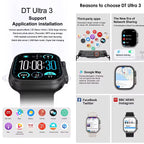 2025 New IOS DT Ultra 3 High-End Business Watch 32G Large Memory Album Smartwatch Men Sports Fitness Waterproof Watch Sportwatch