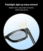LIGE AI Smart Glasses 720P Camera Video Recorder Bluetooth Call 260mAh Battery Voice Assistant Control Sunglasses For Men Women