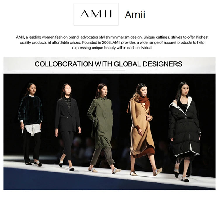 AMII Minimalism Jacket Woman Baseball Jacket Embroidery Letter Zipper 2023 Spring New Casual Women's Clothes Female Top 72331004