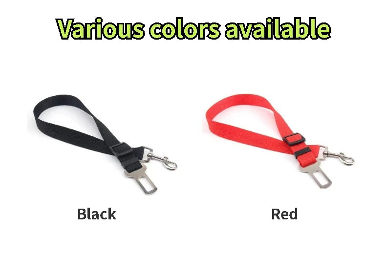 Dog Seat Belt, Dog Car Adjustable Seatbelts for Vehicle Nylon Pet Safety Heavy Duty & Elastic Car Harness for Dogs