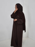 Eid Women Modest Dress Abaya String Sleeve Muslim Caftan Robe Morocco Dubai Kaftan Islam 2025 Vestidos Largos Jalabiya Ramadan