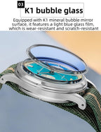 ADDIESDIVE AD2095 Watch of Men 60min Chronograph Quartz Wristwatch Bubble Mirror Glass Luminous Waterproof Men's Watches 38mm
