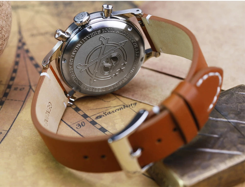 ADDIESDIVE Retro Quartz Watch for Men VK64 Multifunctional 24 Hour Chronograph Watches Bubble Mirror Glass 100m Dive Wristwatch