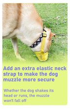 Dog muzzle Prevents biting barking and accidental eating prevents slipping off fits small medium large dogs adjustable
