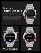Men New Outdoors Sports Military GPS SmartWatch 10ATM Waterproof 730mAh High Battery Compass NFC HD Call For Huawei Xiaomi Watch