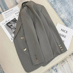 2025 Spring and Autumn New Korean fashion British Style Solid Blazer Women Clothing French Texture Fashion Small Suit Coat Women