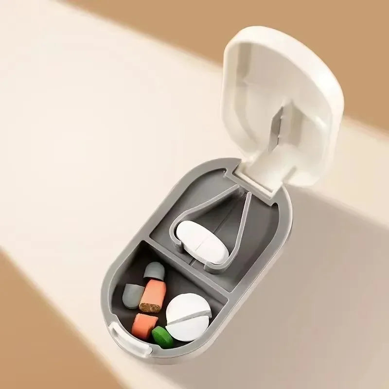 1pcPill Cutter,Pill Splitter For Cutting Small Pills OrLarge Pills In Half,Cuts Pills,Tablets,Stainless Steel Blade Travel Sized