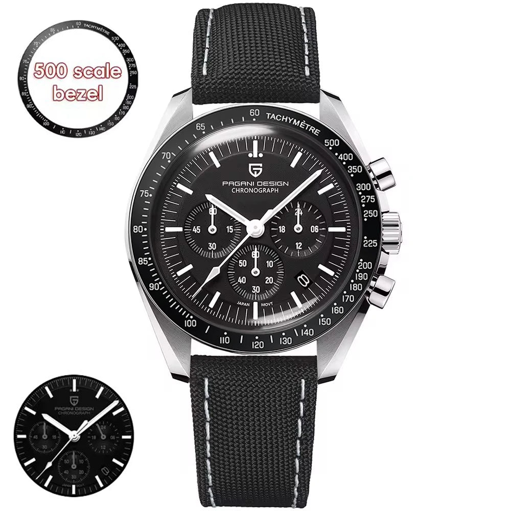 2025 New PAGANI DESIGN Moon V6 Men's Watches Luxury Quartz Watch For Man Chronograph VK63 Men Gift AR Sapphire Mirror Luminous