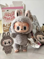 New Generation Labu Monsters Heartbeat Macaron Enamel Face Tabletop Ornament Plush Series  Keychain Birthday For Kid  Decoration