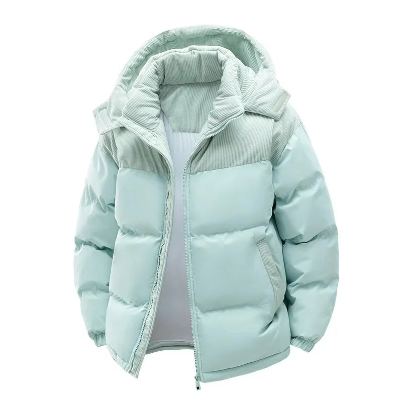 High Quality Thickened Cotton Jacket for Men Winter Windproof Warm Hooded Coat Couple Casual Wear Chinese Brand Outerwear