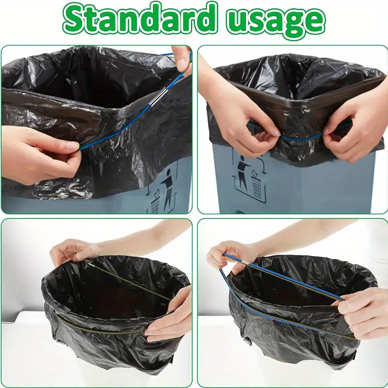Elastic Trash Can Bands Colorful Adjustable Rubber Bands Cord Lock Household Garbage Can Bands for Home Office Litter Box