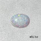 7*9mm Natural Opal Reiki Healing Semi-Circle Jewelry Set - Opal Ring Earrings Necklace - Spiritual Energy Gemstone Accessories