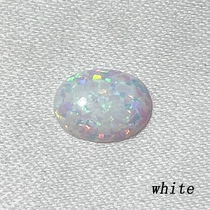 7*9mm Natural Opal Reiki Healing Semi-Circle Jewelry Set - Opal Ring Earrings Necklace - Spiritual Energy Gemstone Accessories