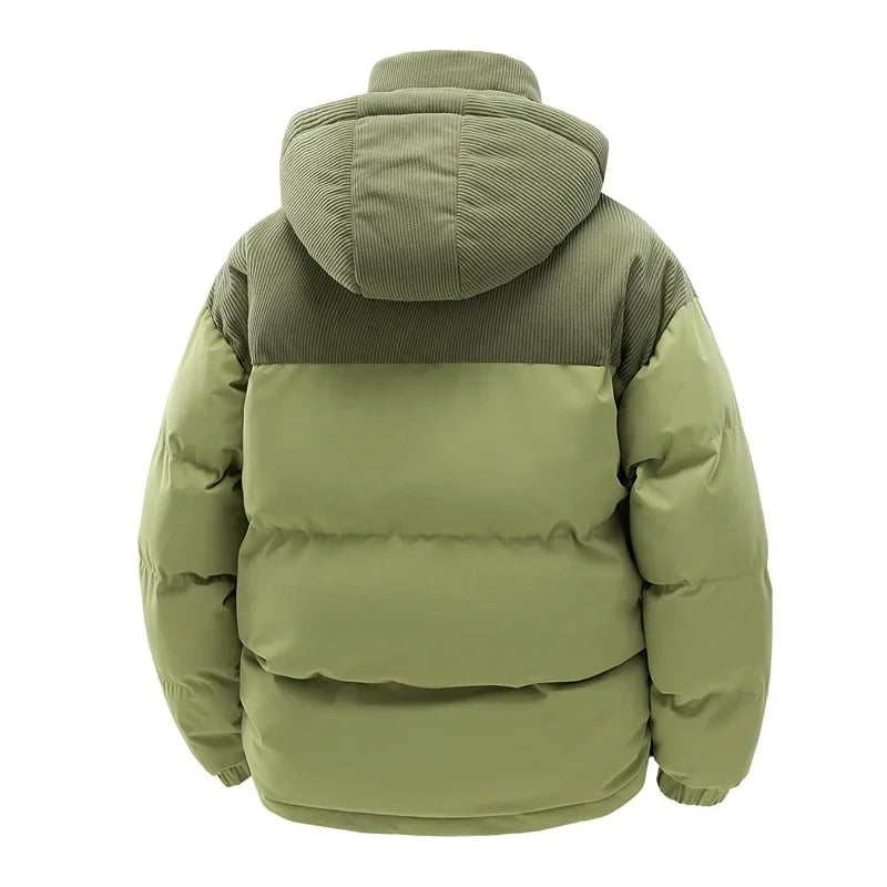 High Quality Thickened Cotton Jacket for Men Winter Windproof Warm Hooded Coat Couple Casual Wear Chinese Brand Outerwear
