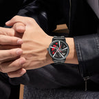 UTHAI CQ324 Fashionable Men watch with wheel clamp design,rotating hollow quartz watch,cool clock gift watches for man
