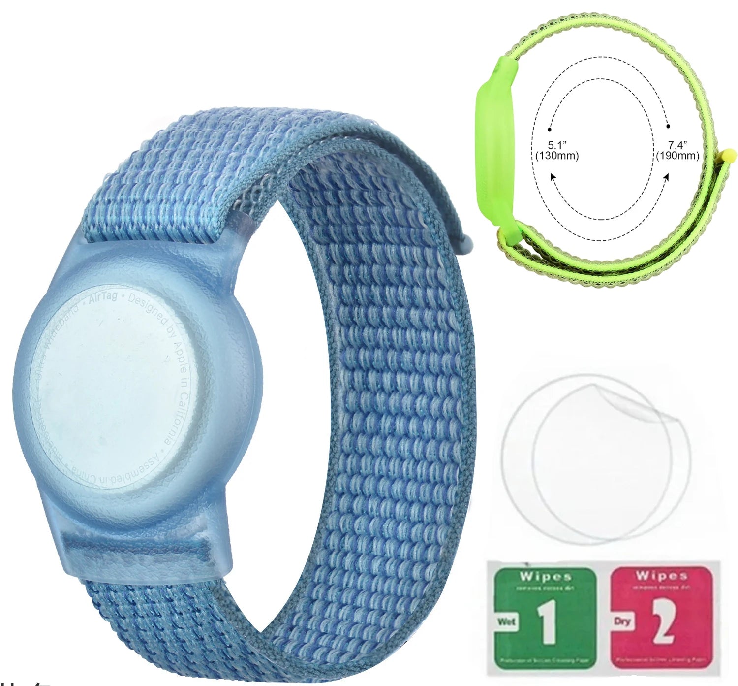 Airtag Bracelet for Kids Waterproof, Silicone Wristband Case Cover for Anti-lost Band StraP Hidden Accessories for Toddler Child