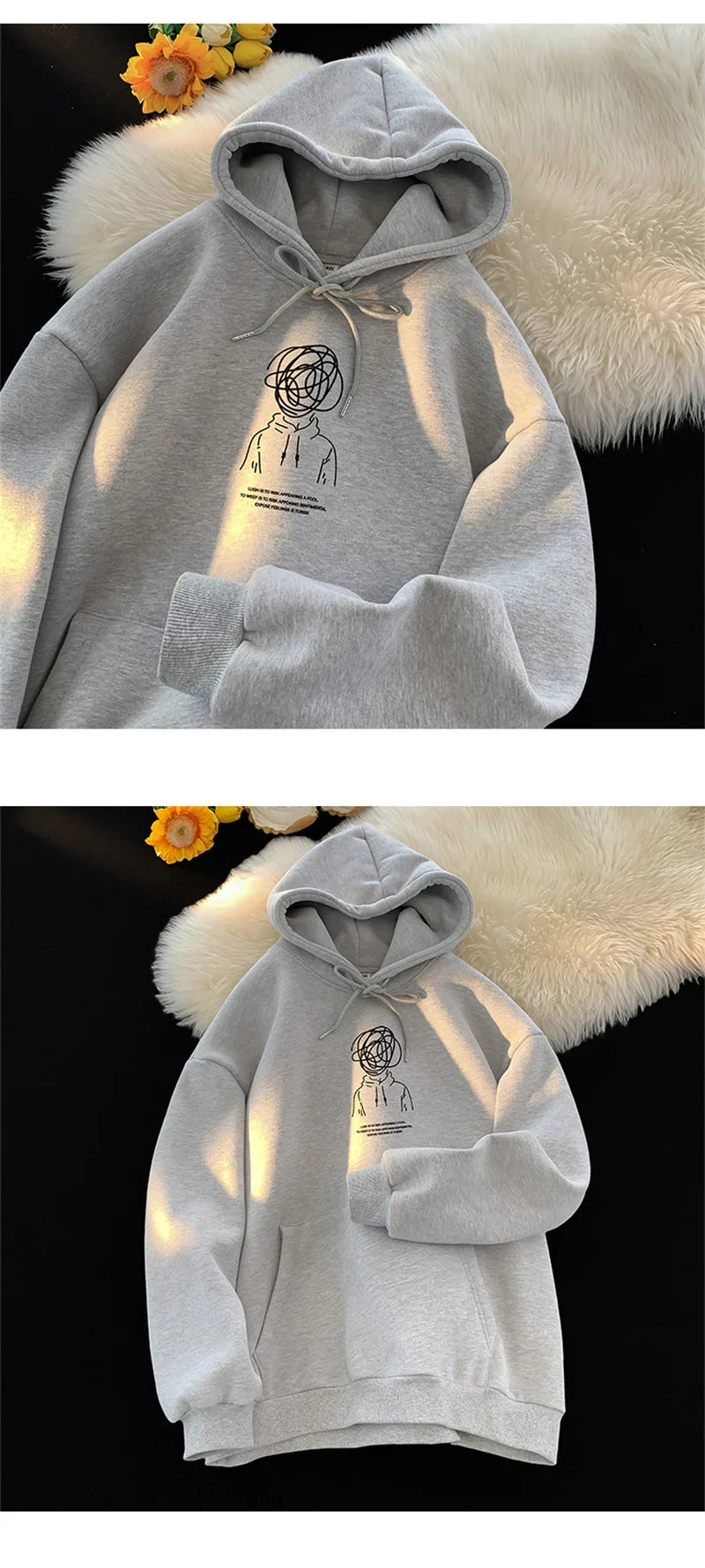 Funny Brainstorming Boy Graphic Hoodies For Men Hip Hop Fashion Baggy Sweatshirts Oversized Clothes Fleece Pullover Sweatshirts