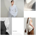Amii Minimalist Women's Hollowed-out Knitted Pullover 2025 Summer New Half-sleeve Crew Neck Loose Blouse Thin Solid Top 12542139