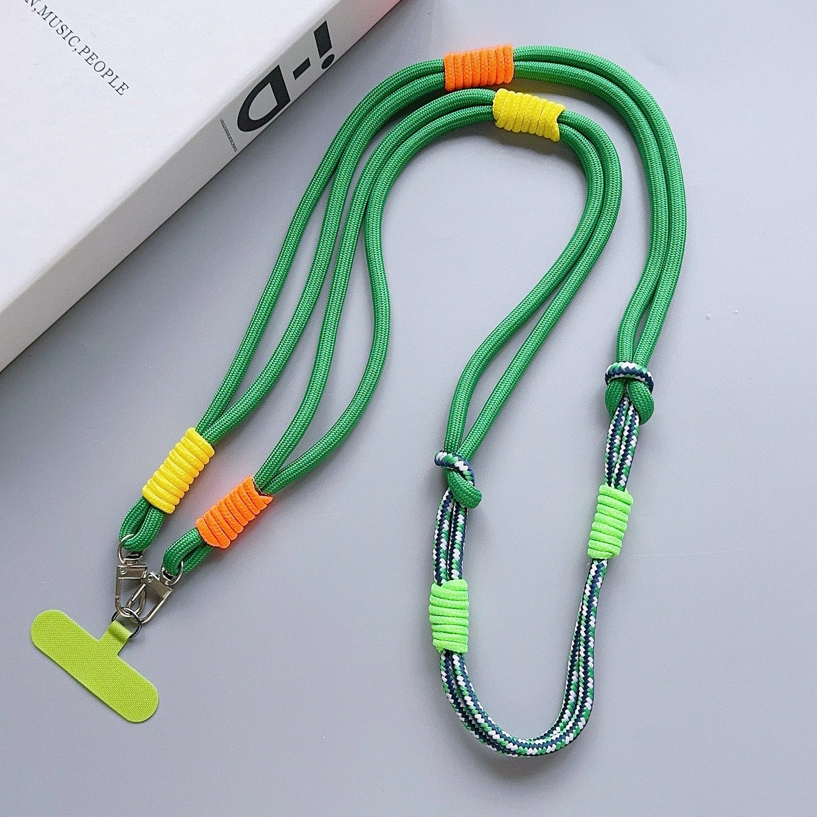 Personalized Trend Double Color Mobile Phone Universal Lanyard Diagonal Span Long Rope Shoulder Strap Rope Fashion Safety Rope