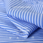 2025 Spring Summer New Casual Striped Cotton Short Sleeve Shirts for Men Clothing Soft Turn-down Collar Shirts DCC03