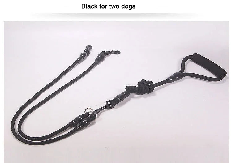 3 Way Dog Leashes for Walking 2/3/4 Dogs Pets Nylon Braided Rope No Tangle Dog Leashes for Small Dogs Dual Three Dogs Leash
