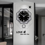 Polygonal Swinging Wall Clock with Swinging Function Suitable for Living Room Office Living Room Decoration Clock