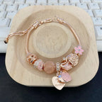 1Pcs Minimalist And Atmospheric Oil Dripping Rose Heart Bead Bracelet Fashionable Oil Painting Swan Lantern Bead Bracelets INS