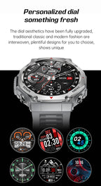 LIGE New 1.43 inch AMOLED Screen Smart Watch 525mAh Big Battery BT Call IPX8-5ATM Waterproof Sports Health Monitoring Smartwatch