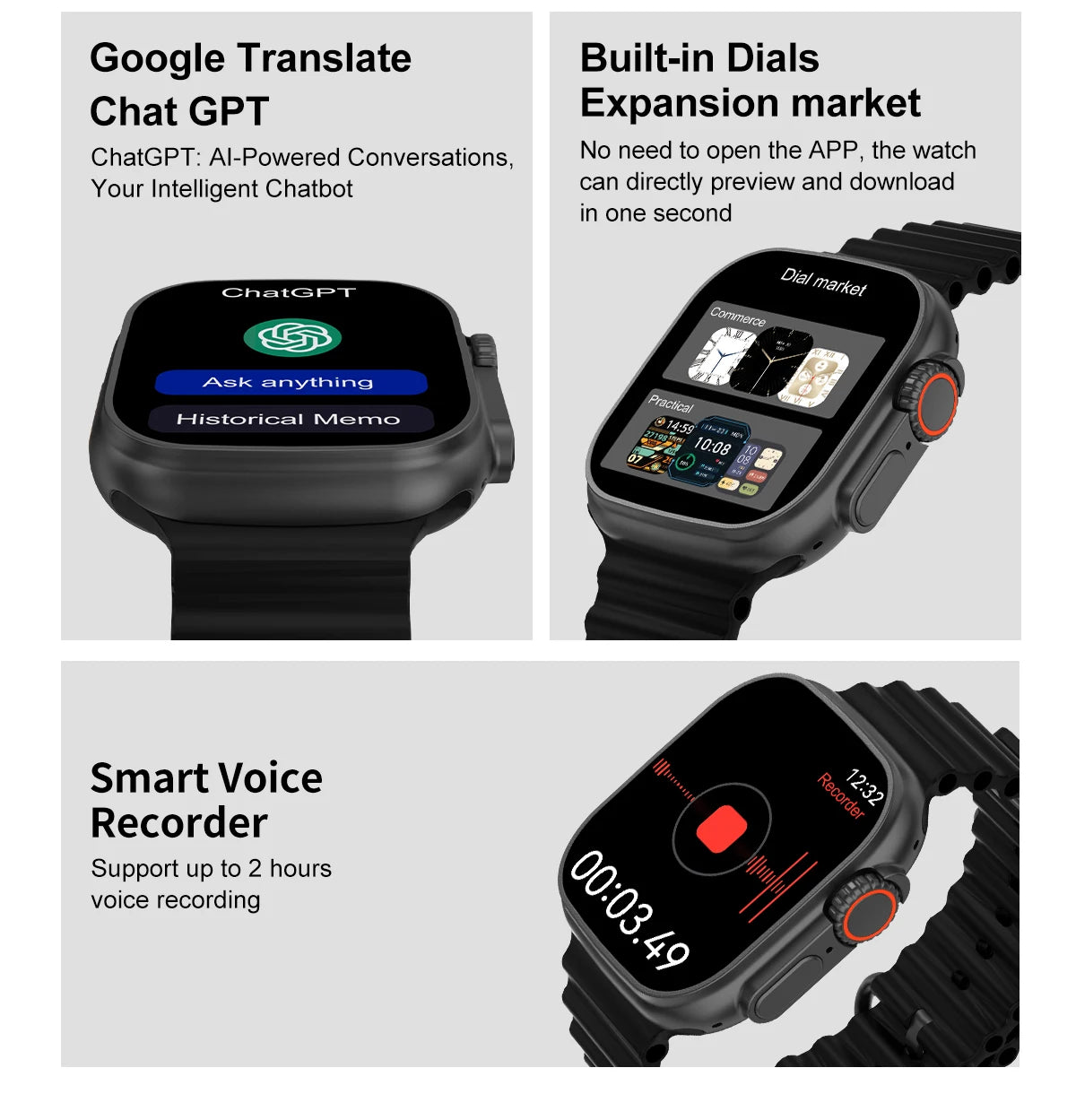 2025 New IOS DT Ultra 3 High-End Business Watch 32G Large Memory Album Smartwatch Men Sports Fitness Waterproof Watch Sportwatch