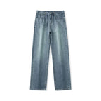 Spring Summer Thin Men's Loose Jeans Lyocell Draped Soft Fashion Loose Pants Streetswear Vintage Straight Y2K Denim Trousers