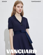 2025 Short-Sleeved Casual Midi Dress Summer Clothes Fashion Casual Office Lady Dresses for Women Vestidos