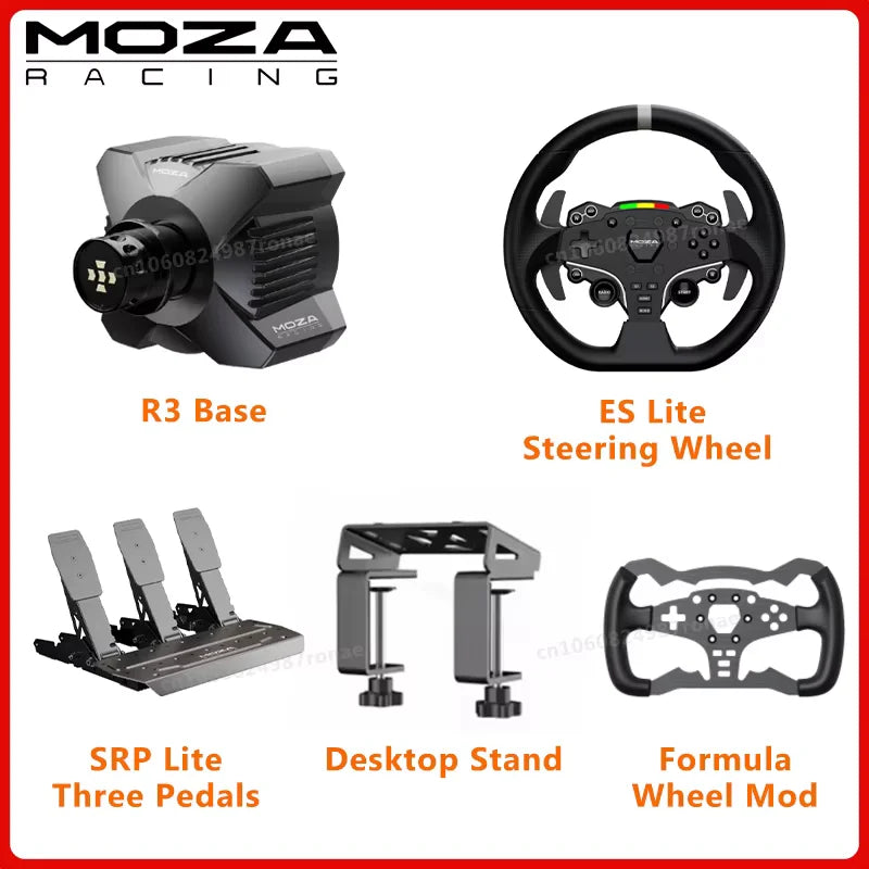 MOZA Racing for PC R3 3.9Nm Direct Drive Powerhouse with ES Lite steering Wheel ,pedals