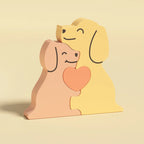 Dogs Family Puzzles Clay Silicone Mold Cat Bear Elephant Gypsum Plaster Mould Animal Craft Ornament Cement Concrete Resin Mold