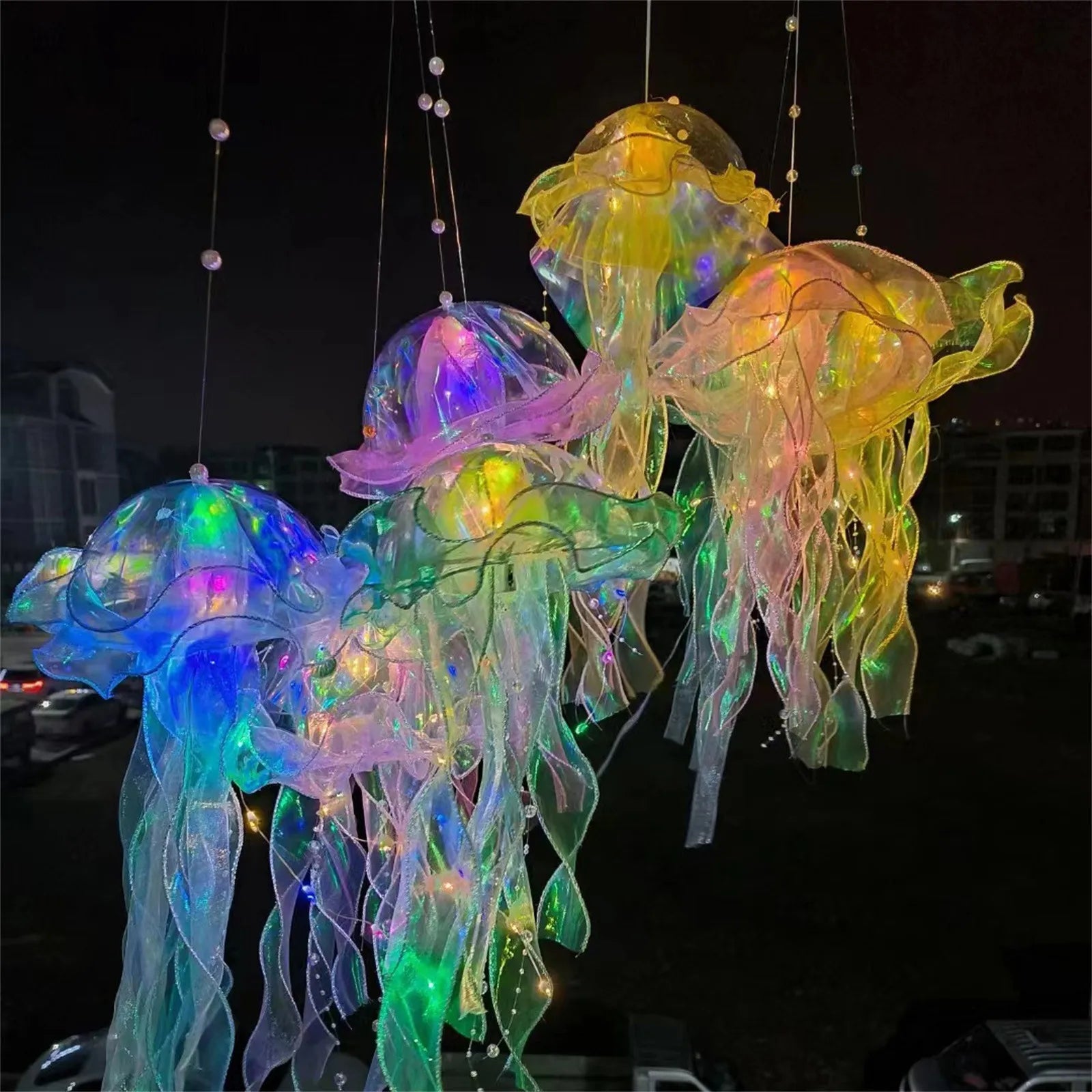 Jellyfish Pendant Lamp Portable Jellyfish Lamp Luminous Jellyfish Artificial Jellyfish Glowing Jellyfish Ornament Decoration