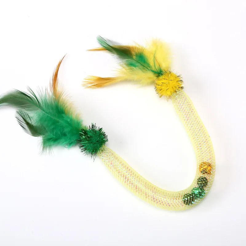Cat bite elastic rope cat toy toys toys toys toys toys to tease cat sticks to relieve boredom and feathers