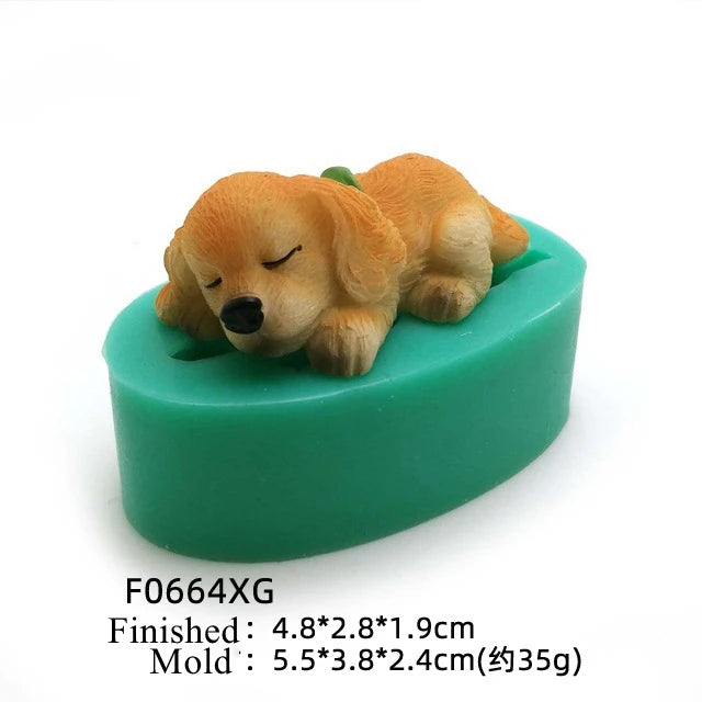 13 Dogs Shape Silicone Fondant Cake Decorating Mold Corgi Bulldog Chocolate Polymer Clay Mould Animal Cake Tool Bakeware M485